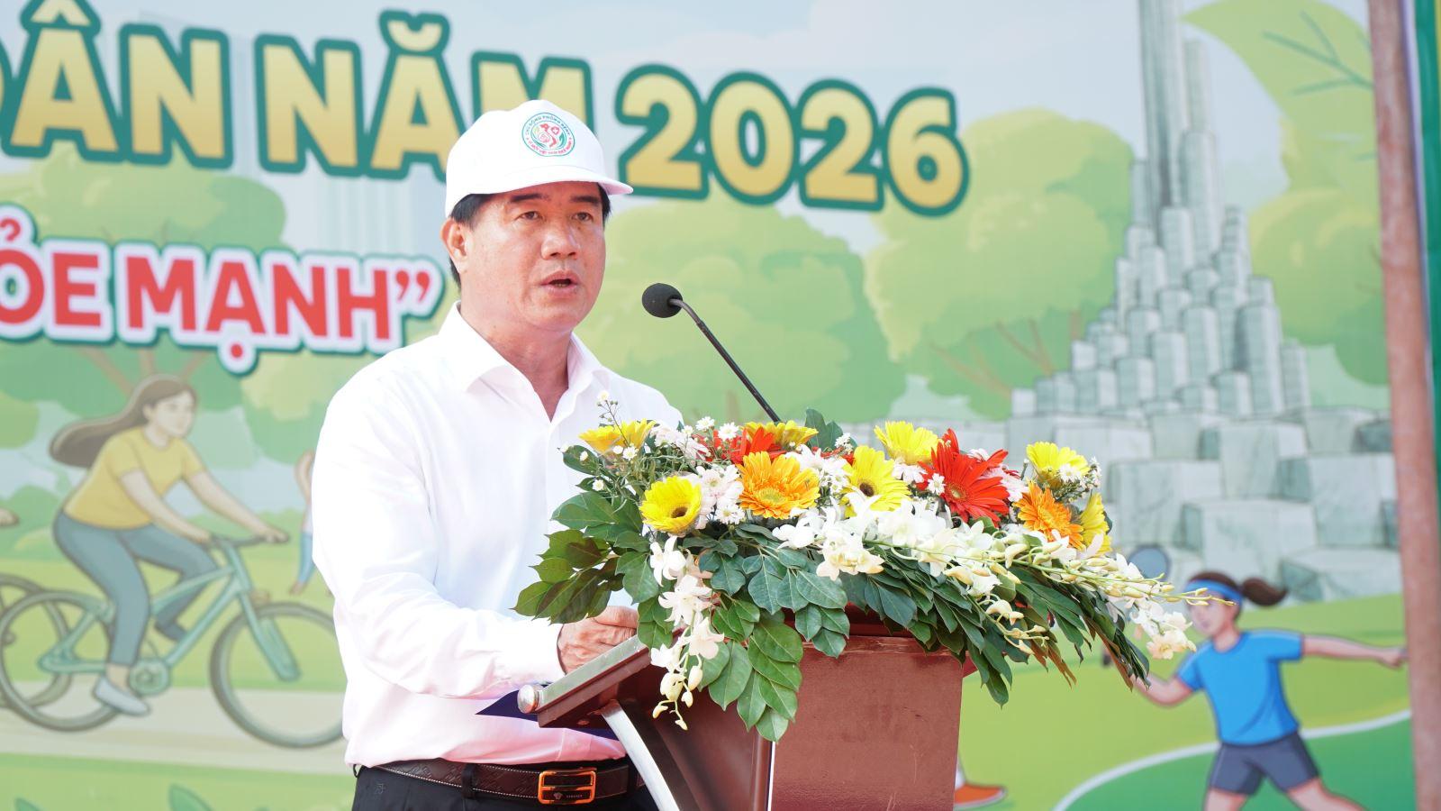 Ông Nguyễn Thiên Văn- Phó CT UBND tỉnh phát biểu chỉ đạo tại Lễ mít tinh.